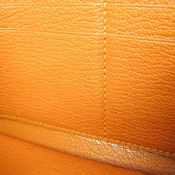 HERMES Orange Leather Wallet - Picture 13 of 16